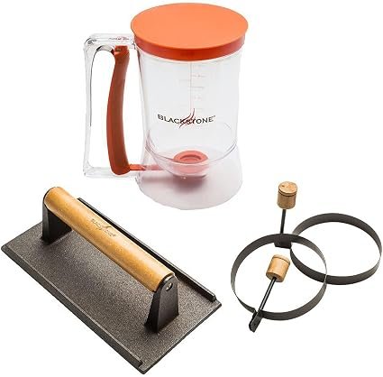North Atlantic Imports 1543 Grill & Griddle Breakfast Kit – Batter Dispenser, Rings, and Cooking Accessories Set - Image 17