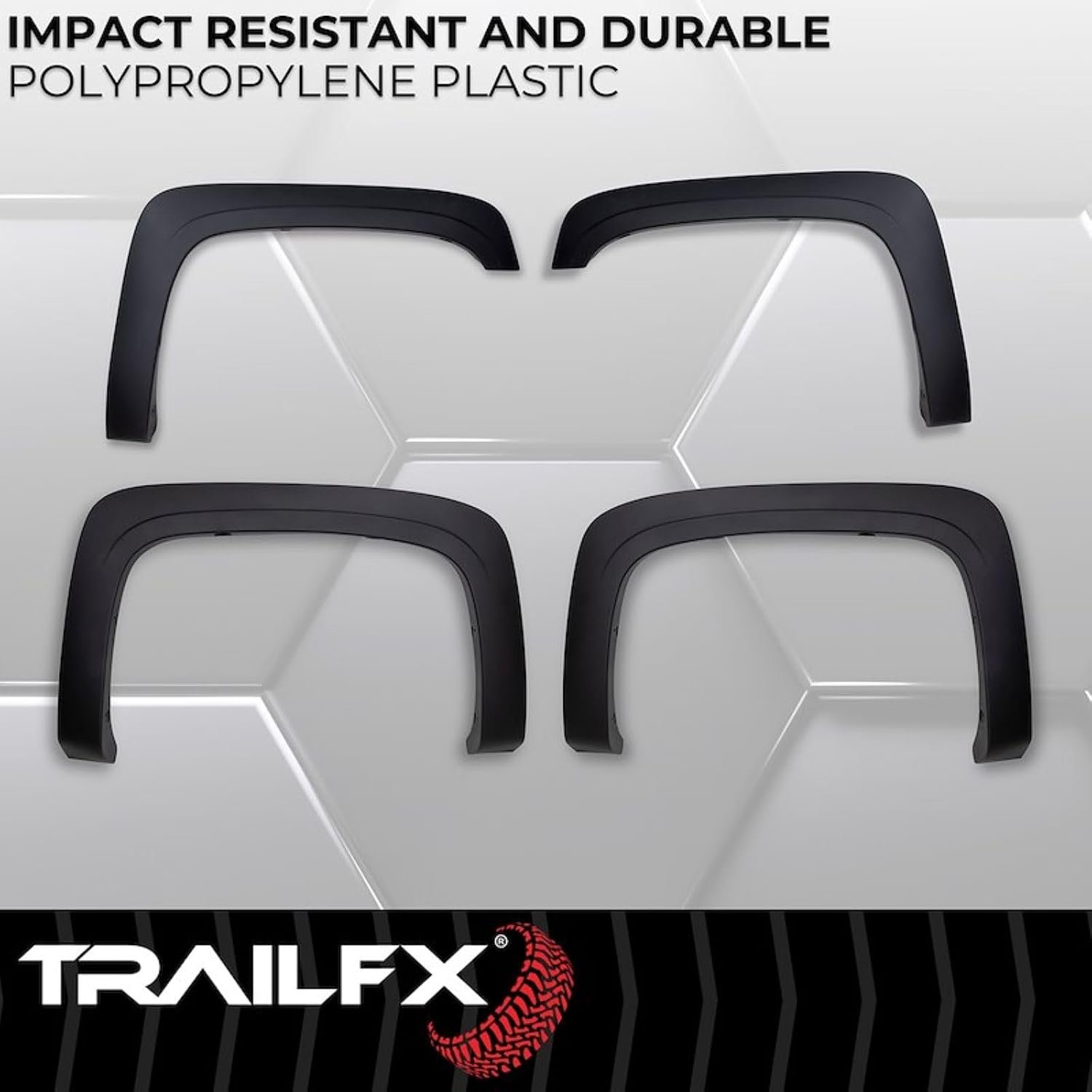 TrailFX TFC3001OE OE Style Fender Flares – Smooth Paintable Black Polypropylene – Set of 4 with Extended Tire Coverage - Image 2