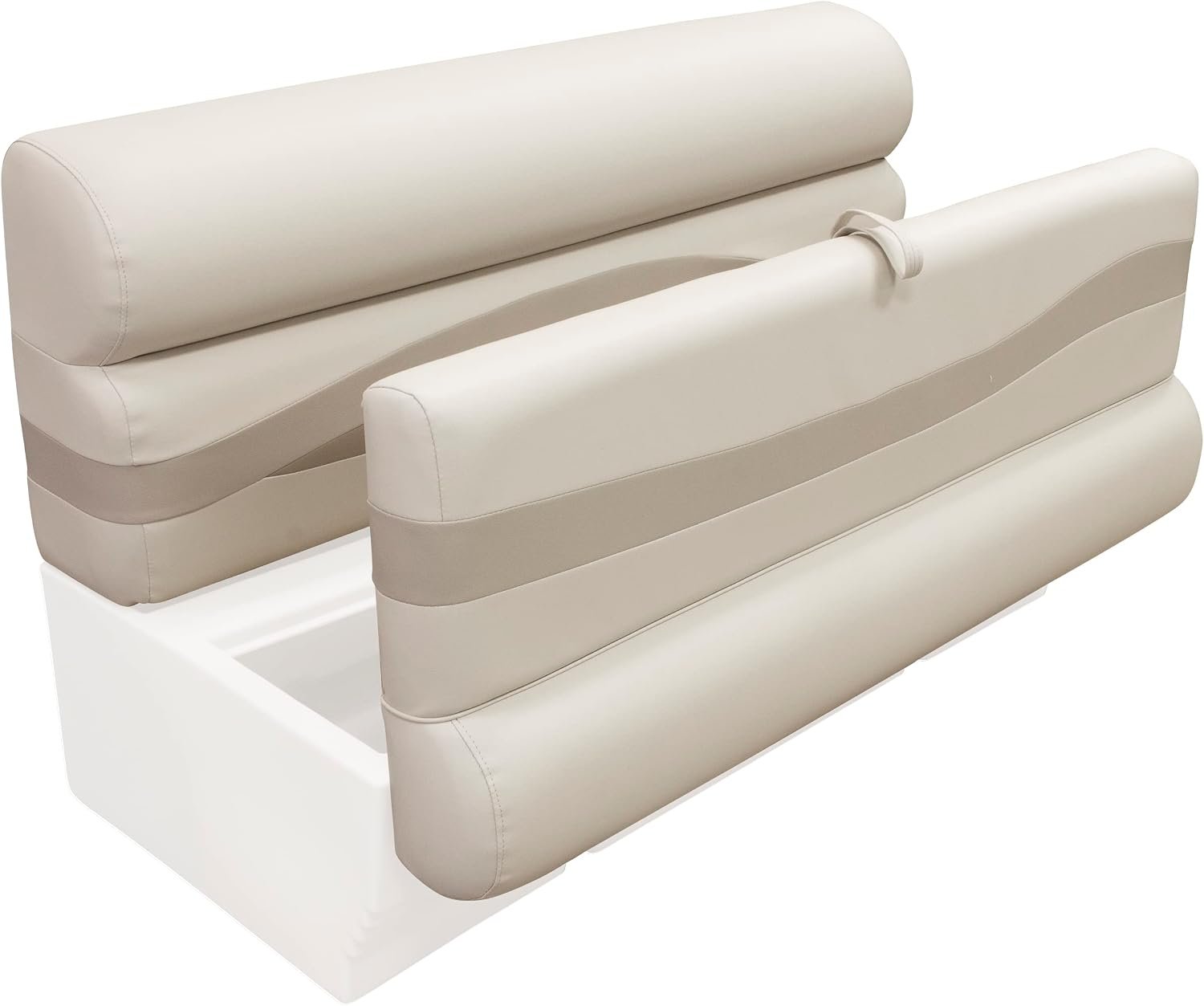 Wise BM11451066 Premier Series 50-Inch Bench Cushion Set – Marine Vinyl Pontoon Seating Replacement in Beige Finish - Image 4