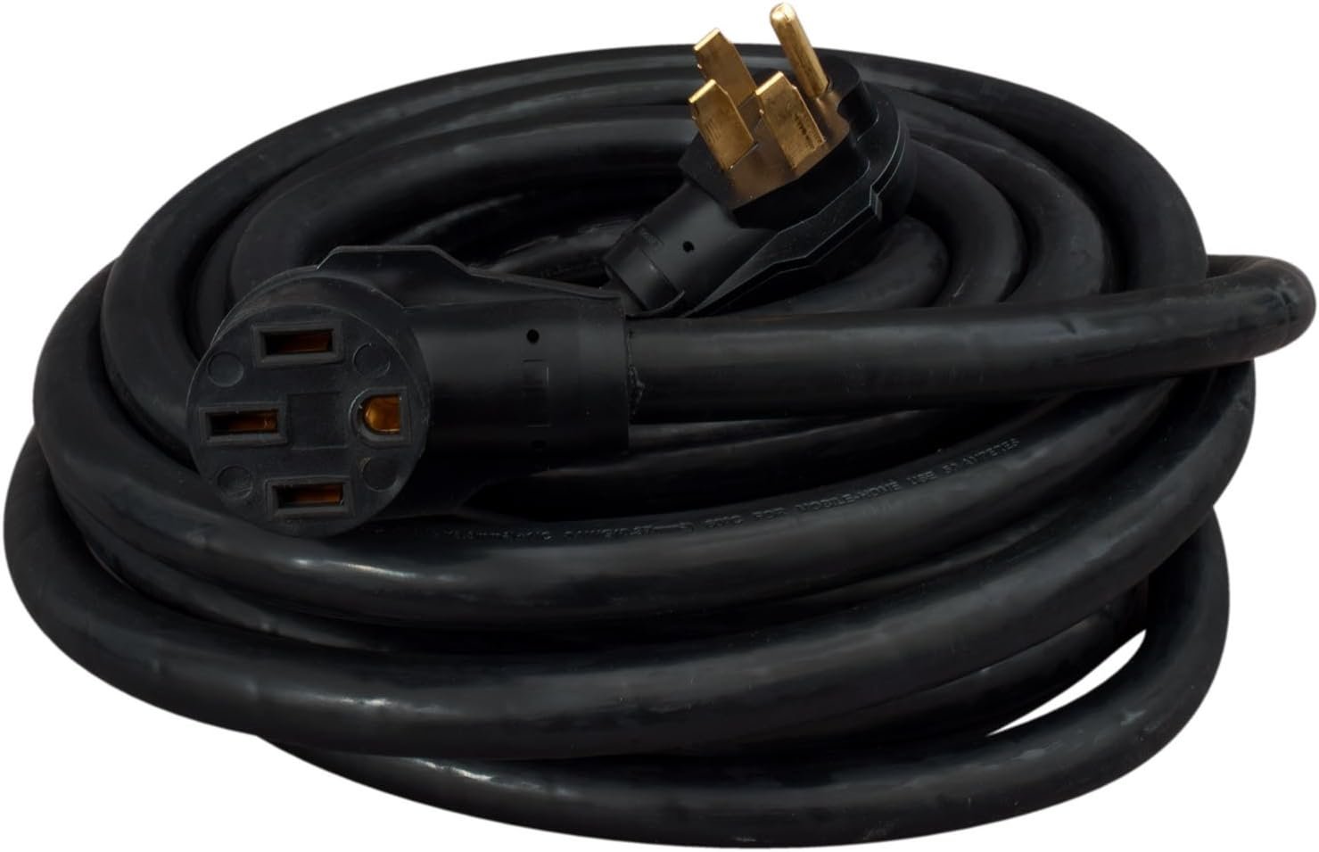 Valterra A105050E 50 Amp RV Extension Cord – 50 Foot Black Power Cable – Bulk Electrical Hookup Solution - Image 2