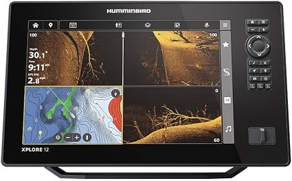 Humminbird XPLORE 12 CMSI+ 412020-1 Fish Finder GPS – 12.1-Inch Full HD Display with MEGA Side Imaging+ and CHIRP Sonar