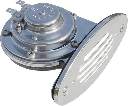 Schmitt & Ongaro 10050 Mini Drop-In Horn Kit – Low-Tone 12V Marine Horn with Compact Flush-Mount Design