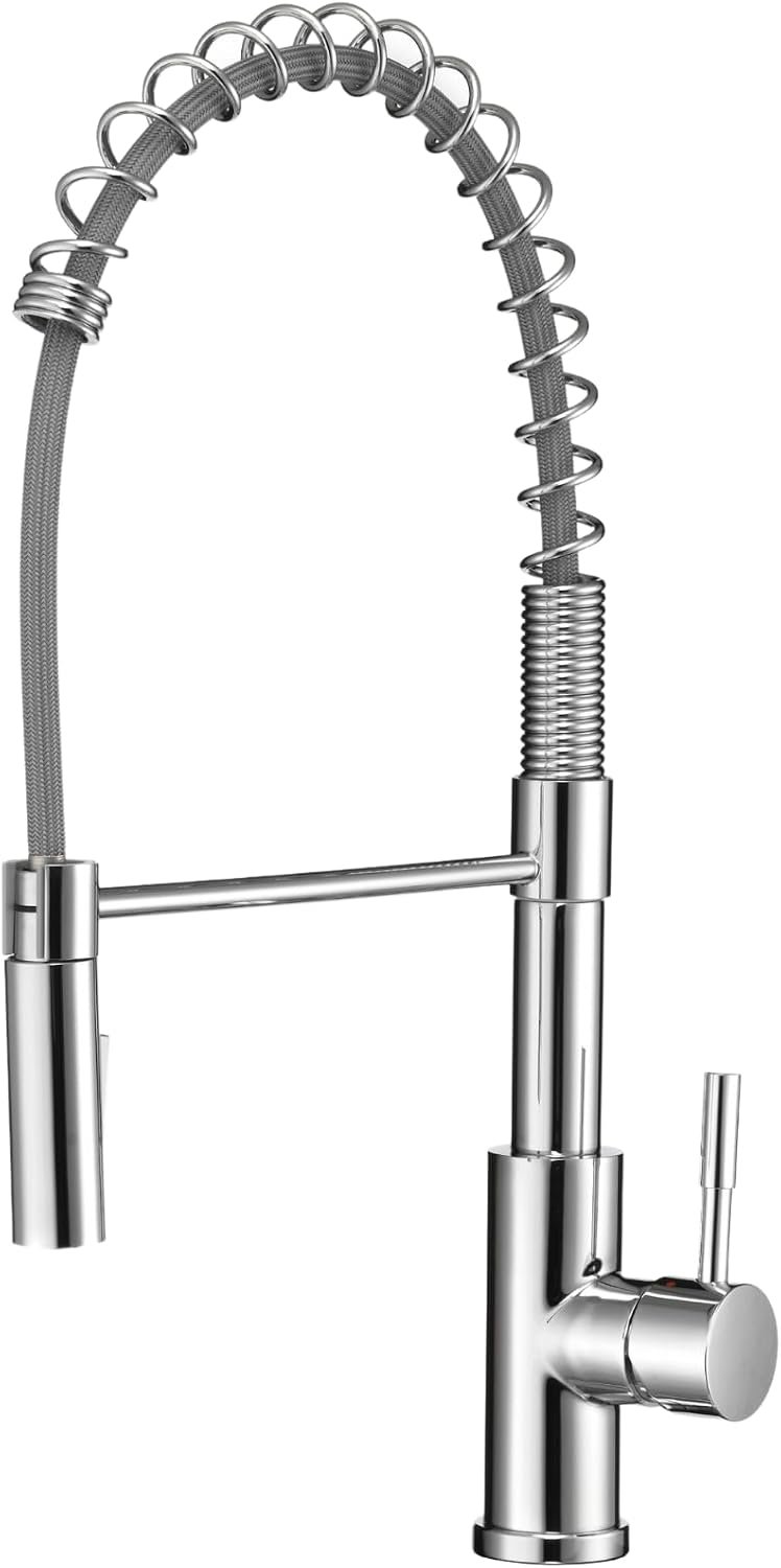 Dura Faucet MK504SLKCP Streamline Coil Pull-Down RV Kitchen Faucet – Chrome Commercial-Style Spring Faucet - Image 4