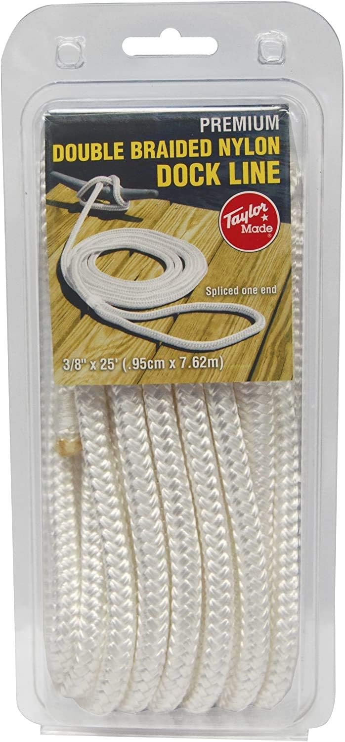 Taylor Made 11329 Double-Braided Dock Line – 3/8in Diameter x 25ft Length Marine Mooring Rope - Image 5