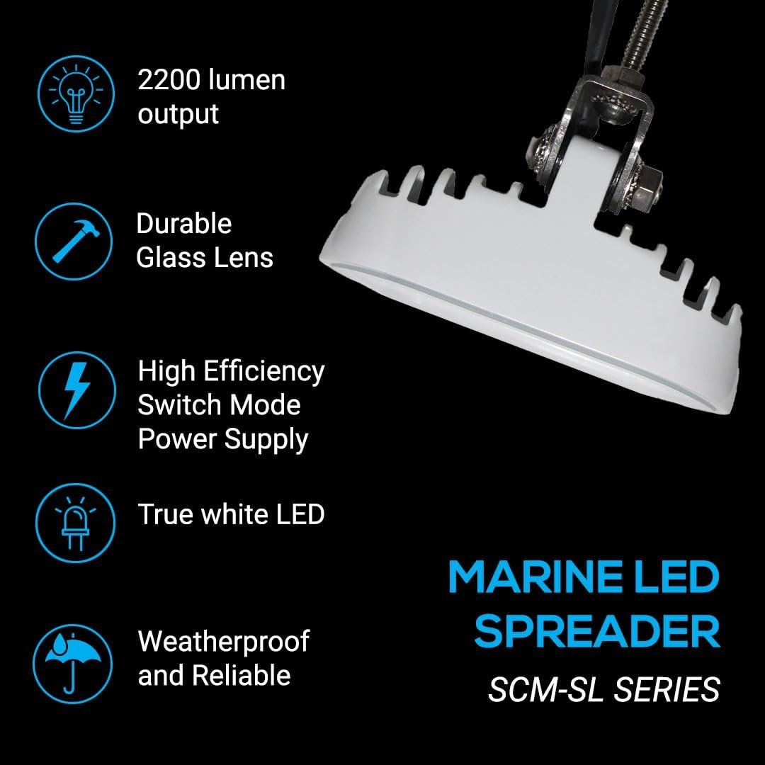 Shadow-Caster SCM-SLB-CC-WH Marine Light Bar – RGB Color-Changing LED, White Housing, Low-Profile Waterproof Design - Image 3