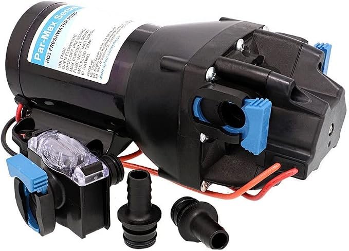 Jabsco P601J215S3 Par-Max HD6 Freshwater Pressure Pump – 12V DC 6 GPM 40 PSI – Heavy-Duty Cast Aluminum Housing