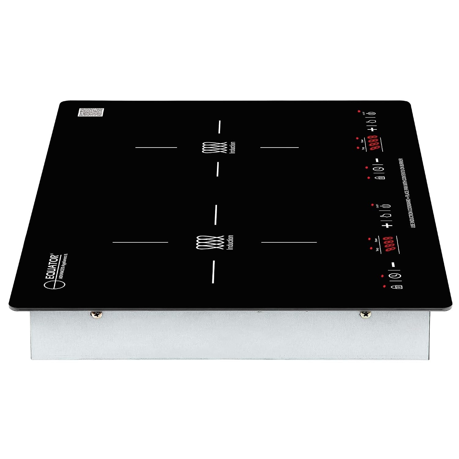 Pinnacle BIC202 Built-In Induction Cooktop – Dual 1800W Burners with Touch Controls, 20.5in Black Glass Surface - Image 2