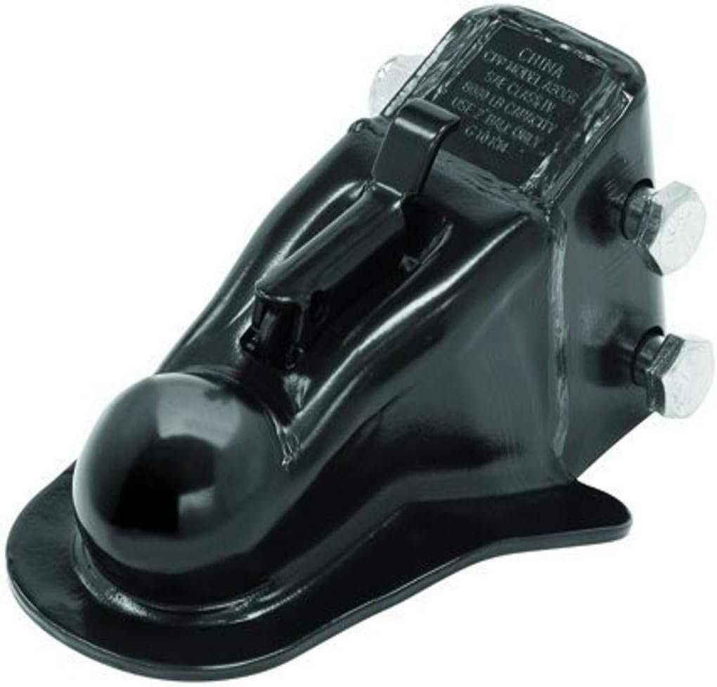 Pro Series A200S0303 Adjustable Height Coupler – 8000 lb Capacity, Black Finish Trailer Coupler
