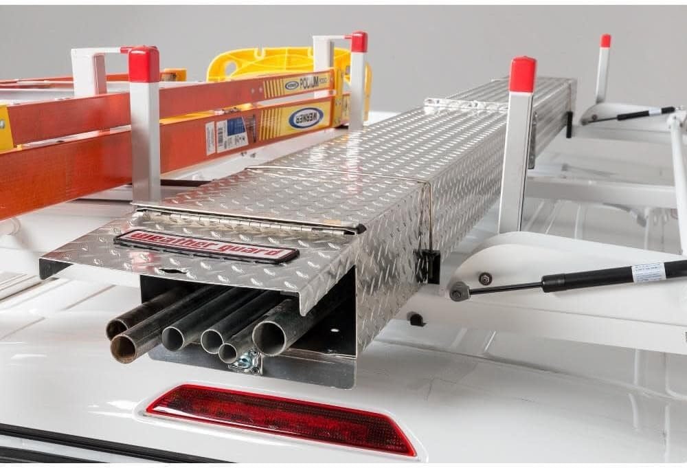 Weather Guard 229-7-03 Full-Size Van Extended Drop-Down Dual Ladder Rack – Passenger-Side Access with Assisted Lowering - Image 3