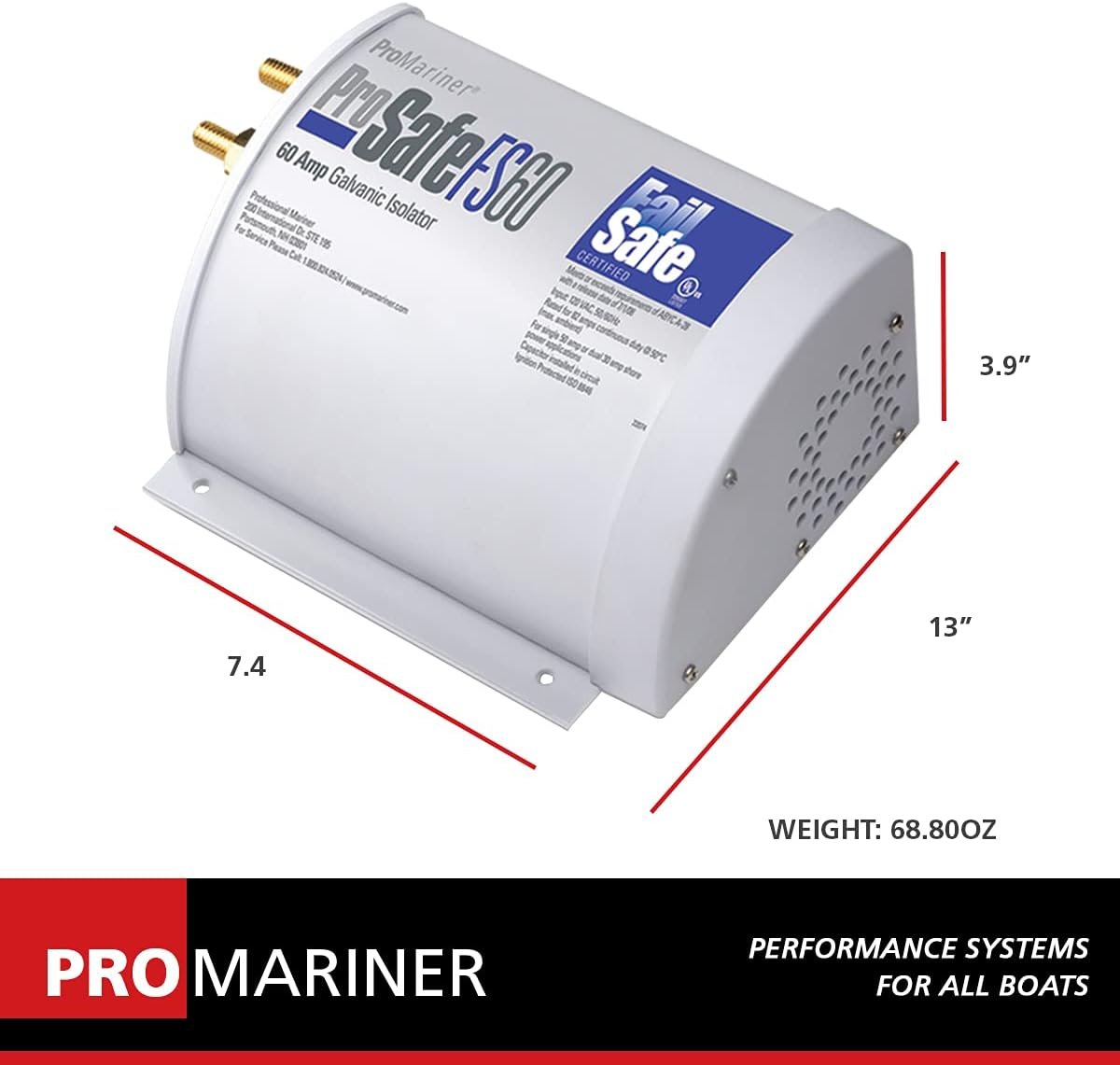 ProMariner ProSafe 2 22074 Galvanic Isolator – 50/60 Amp Fail-Safe Shore Power Corrosion Protection - Image 2