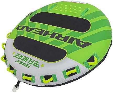 Airhead AHFL1661D Frequent Flyer Towable Tube – 3 Rider Inflatable Water Towable for Boating and Watersports