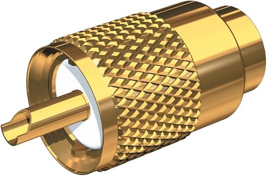 Shakespeare PL259G Gold-Plated PL-259 Connector – Solder-Type Brass RF Connector for RG-8/AU and RG-213 Marine Coax Cable