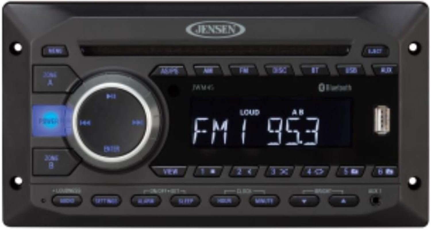 ASA JWM452 AM/FM DVD Bluetooth Stereo – Dual-Zone RV Entertainment Receiver with HDMI ARC, USB, and CD/DVD Playback