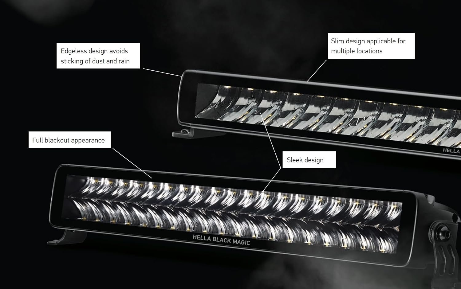 HELLA Black Series 50 Inch Thin LED Lightbar – Dual Row Off-Road Driving Light with Slim Housing and Black Finish - Image 6
