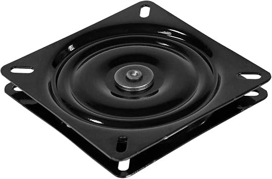 Wise Seating 8WD10 Boat Seat Swivel – 6.25in Steel Ball Bearing Base with 360 Degree Rotation and Black Powder Coat Finish
