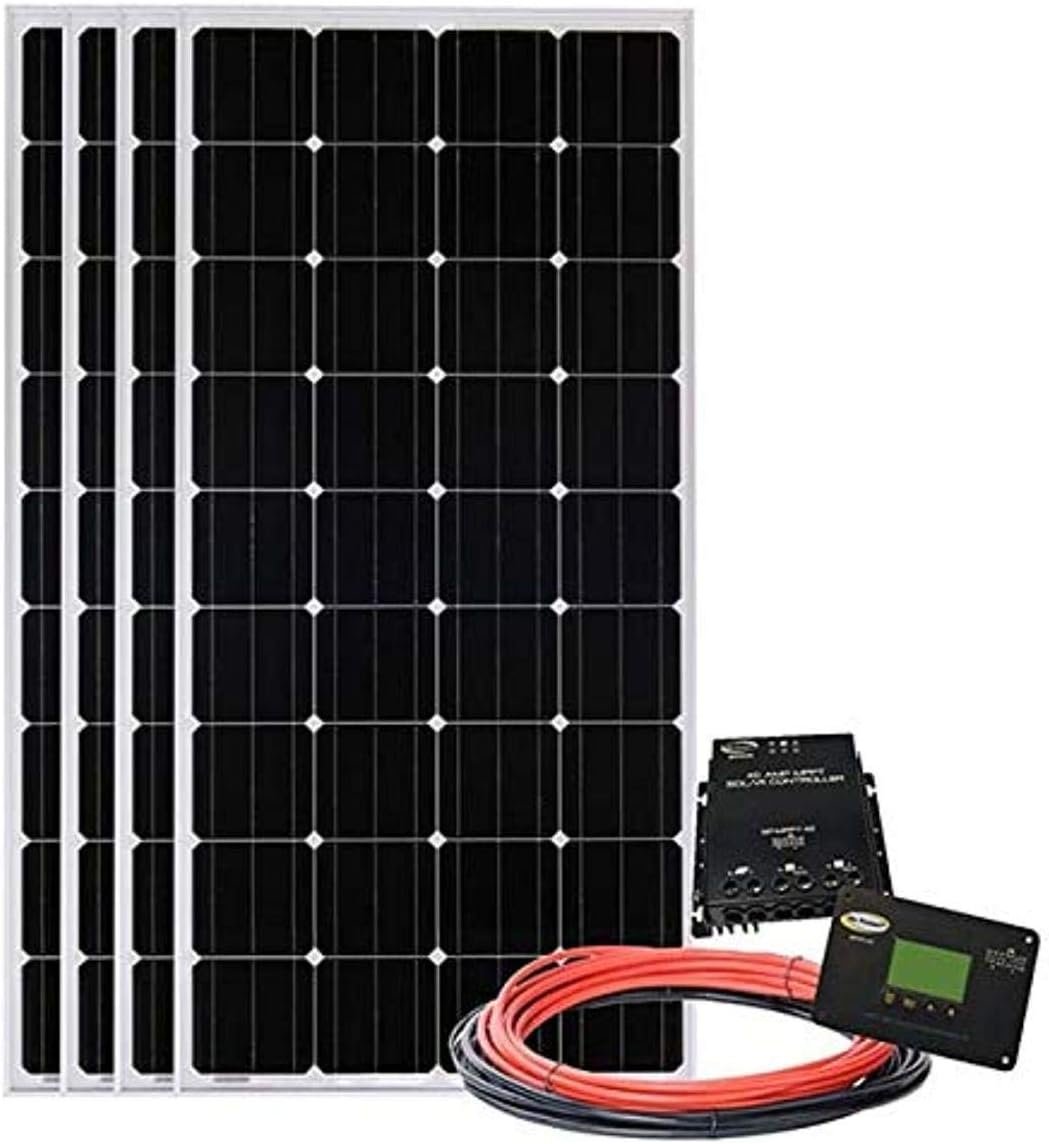 Go Power 83311 SOLAR-AE-4 800W Solar Expansion Kit – Four 200W Panels with RV Battery Charging Capability