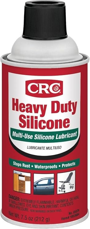 CRC Heavy Duty Silicone 5074 – Low VOC Lubricant and Protectant for Rubber, Plastic, and Metal Surfaces