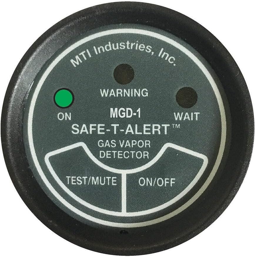 MTI Industries MGD1 Marine Gasoline Vapor Detector – Bilge Fume Detection System with Audible Marine Safety Alarm