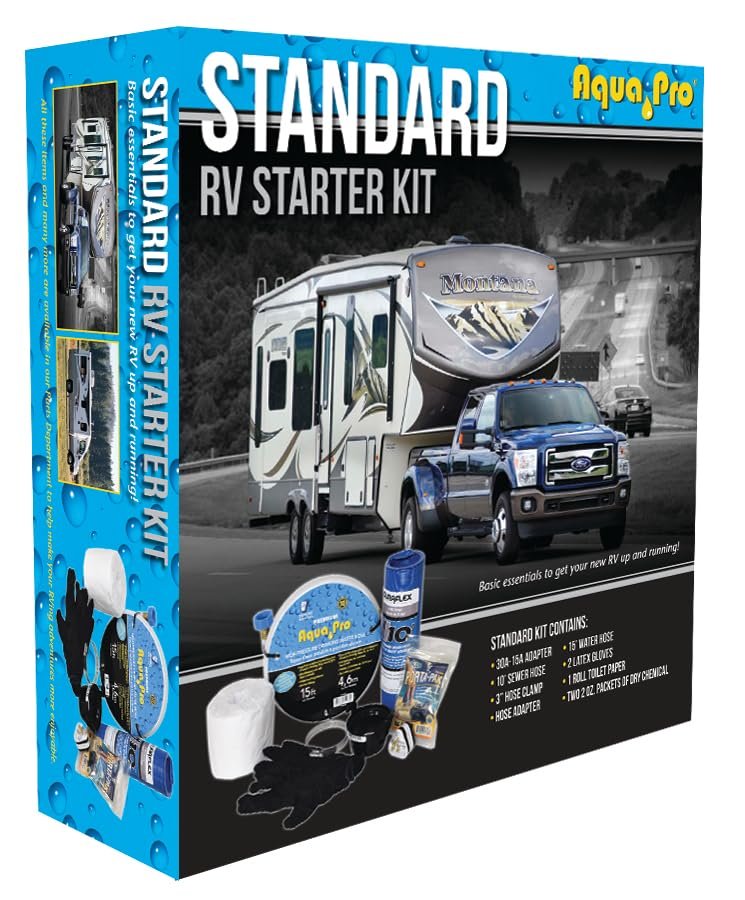 Aqua Pro 27588A Standard RV Starter Kit – Freshwater and Sewer Utility Connection Accessories for Campground Use - Image 2
