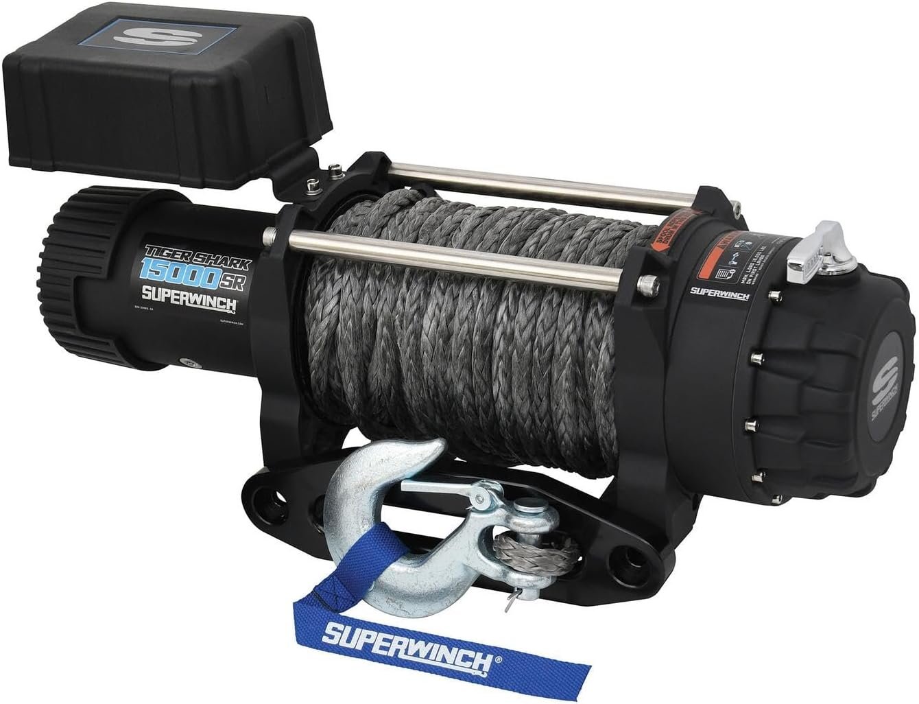 Superwinch 1515001 Tiger Shark 15000SR Winch – 15000 lb Recovery Winch with Synthetic Rope and Wireless Remote - Image 2