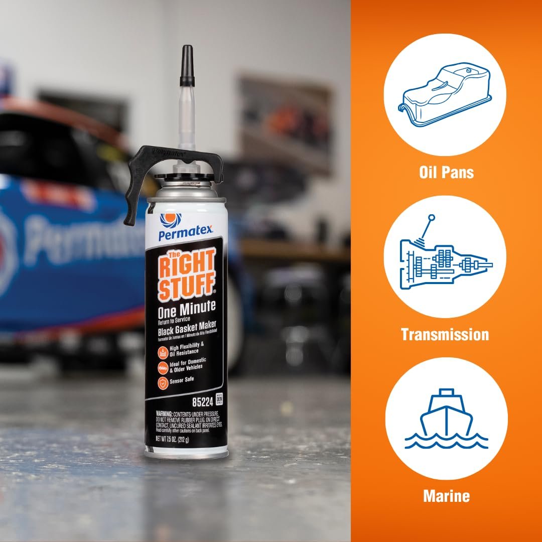 Permatex 85224 The Right Stuff Instant Gasket Maker – Fast Return-to-Service RTV Sealant for Engine and Drivetrain Repairs - Image 3
