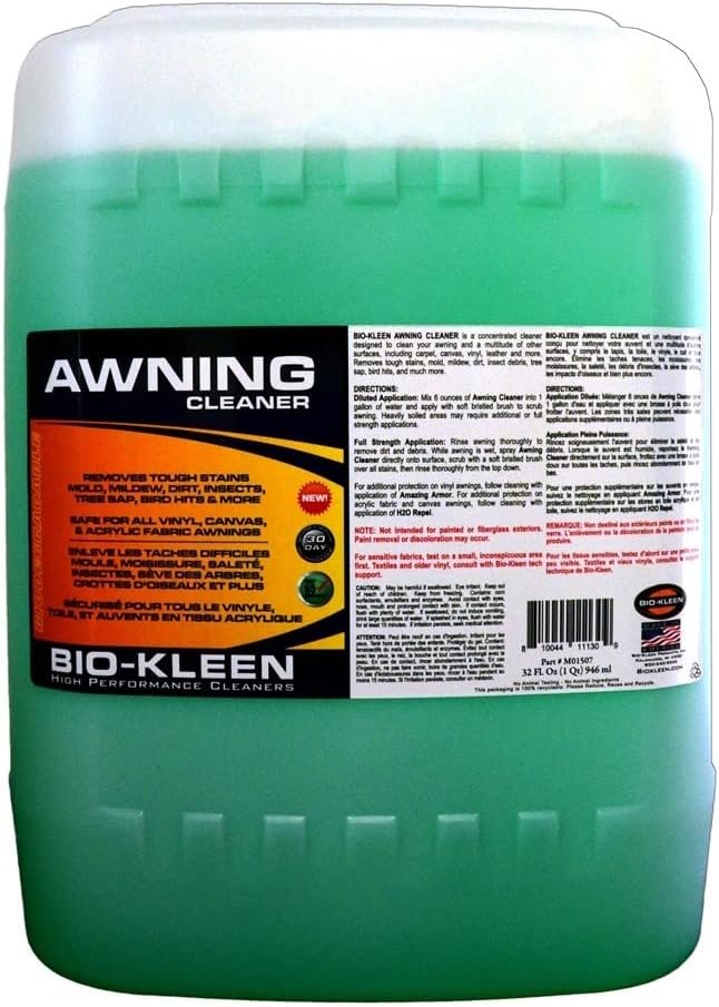 Bio-Kleen M01515 Awning Cleaner – 5 Gallon Concentrated RV and Marine Fabric Cleaning Solution