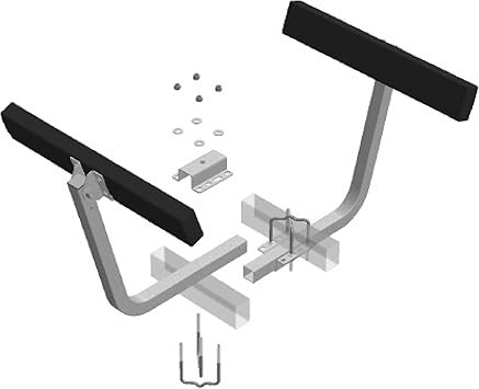 C.E. Smith 27660 Bunkboard Guide-On – 2ft Carpeted Boat Trailer Guide with Galvanized Mounting Hardware
