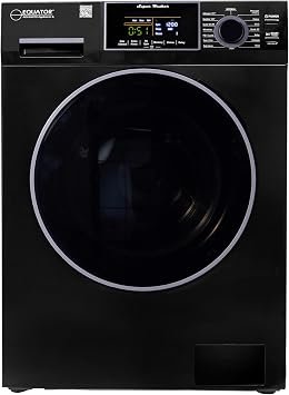 Pinnacle 22826LB Front Load Washer – 15 lb Capacity Black Finish with 1.62 Cu Ft Drum and 1400 RPM Spin Speed