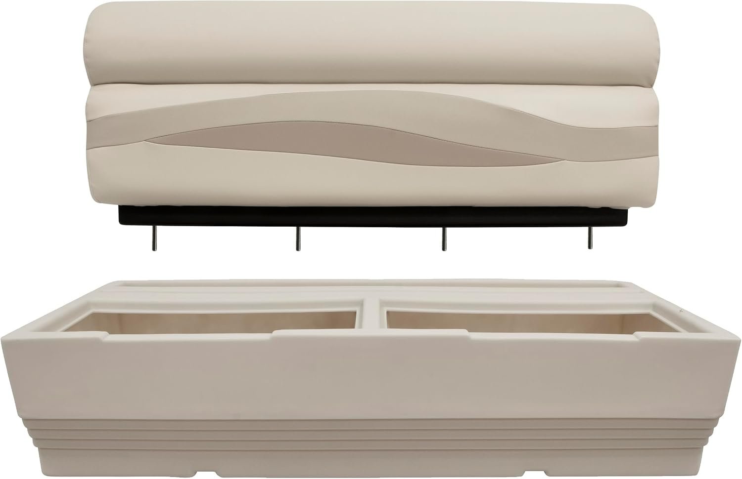 Wise BM11451066 Premier Series 50-Inch Bench Cushion Set – Marine Vinyl Pontoon Seating Replacement in Beige Finish - Image 7