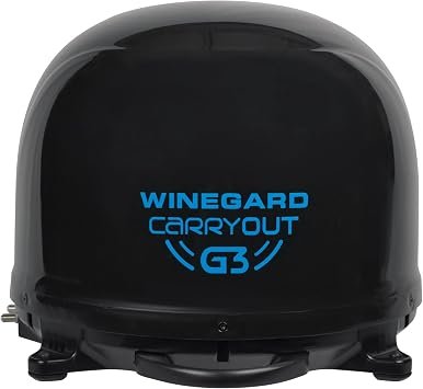 Winegard GM9035 Carryout G3 Portable Satellite Antenna – Automatic Acquisition, Dual Receiver Support, Black 18 x 18 x 13 In
