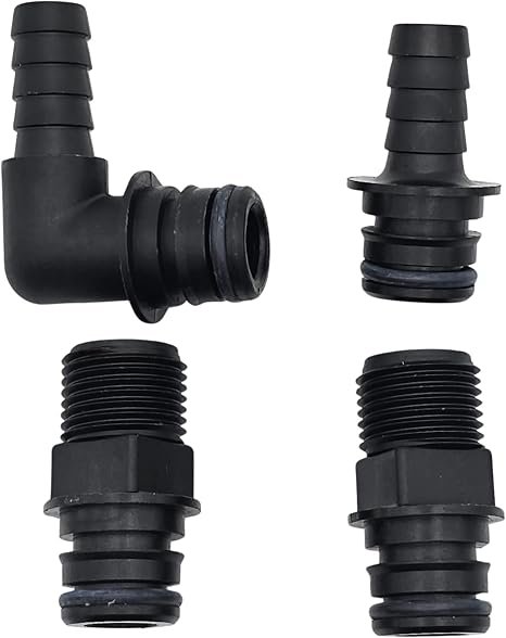 Flojet 20381001 Port Kit – Dual 1/2 in Hose Barb Quick-Connect Ports for Flojet Water Pumps