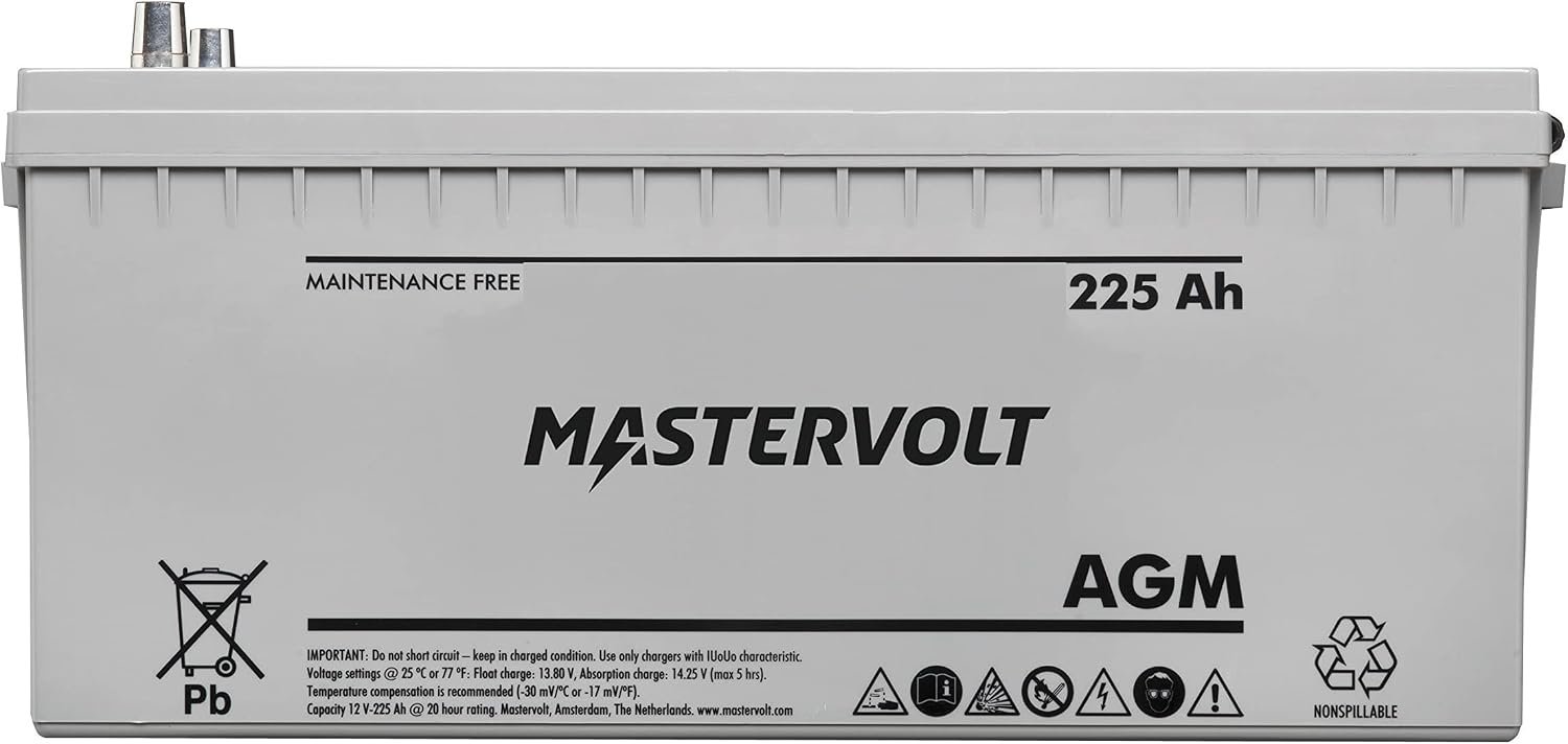 Mastervolt MV 12/225 AGM Battery – 12V 225Ah Deep Cycle AGM Power Storage for Marine and Mobile Applications - Image 2