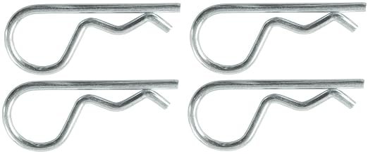 JR Products 03-01365 Hitch Pin Clip – 2 Inch Chromatic-Plated Steel Retainer Clip, Pack of 4 for Standard Trailer Hitch Pins