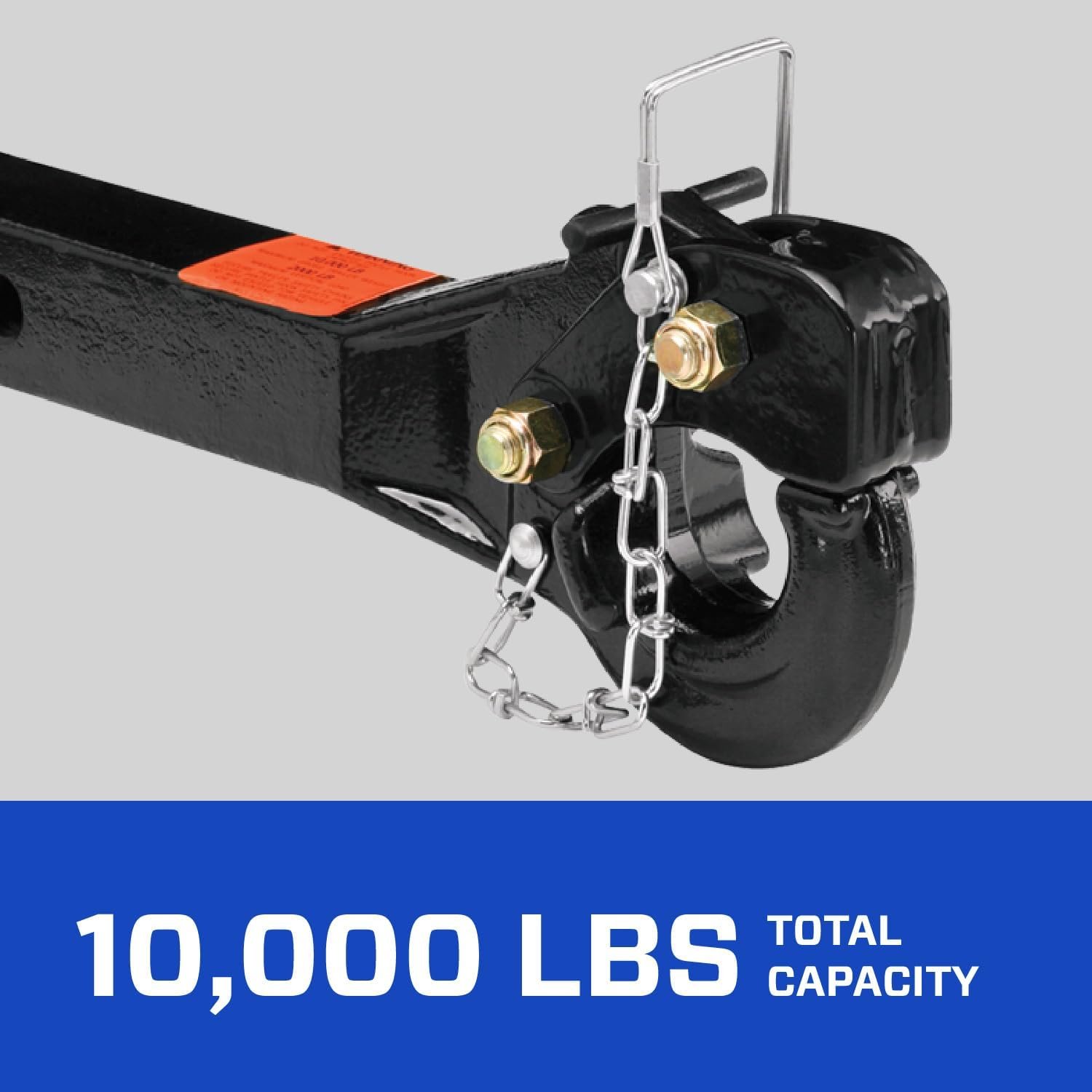Tow Ready 63043 5-Ton Receiver Mount Pintle Hook – Heavy-Duty Steel Pintle Hitch for Commercial Trailer Towing - Image 3