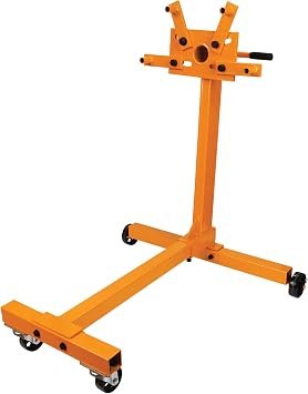 Perform Tool W41025 1000-Lb Engine Stand – 360-Degree Rotating Head with Adjustable Arms and Four Caster Base
