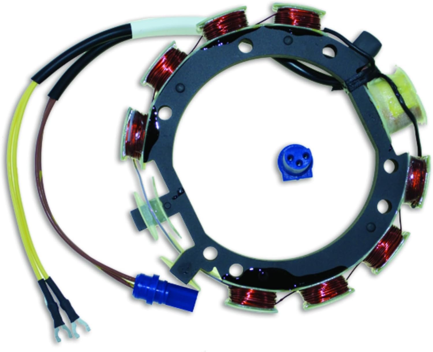 CDI Electronics 1733724 J/E Stator – 9 Amp Crossflow 3 Cylinder Replacement Charging Stator for Johnson and Evinrude Engines
