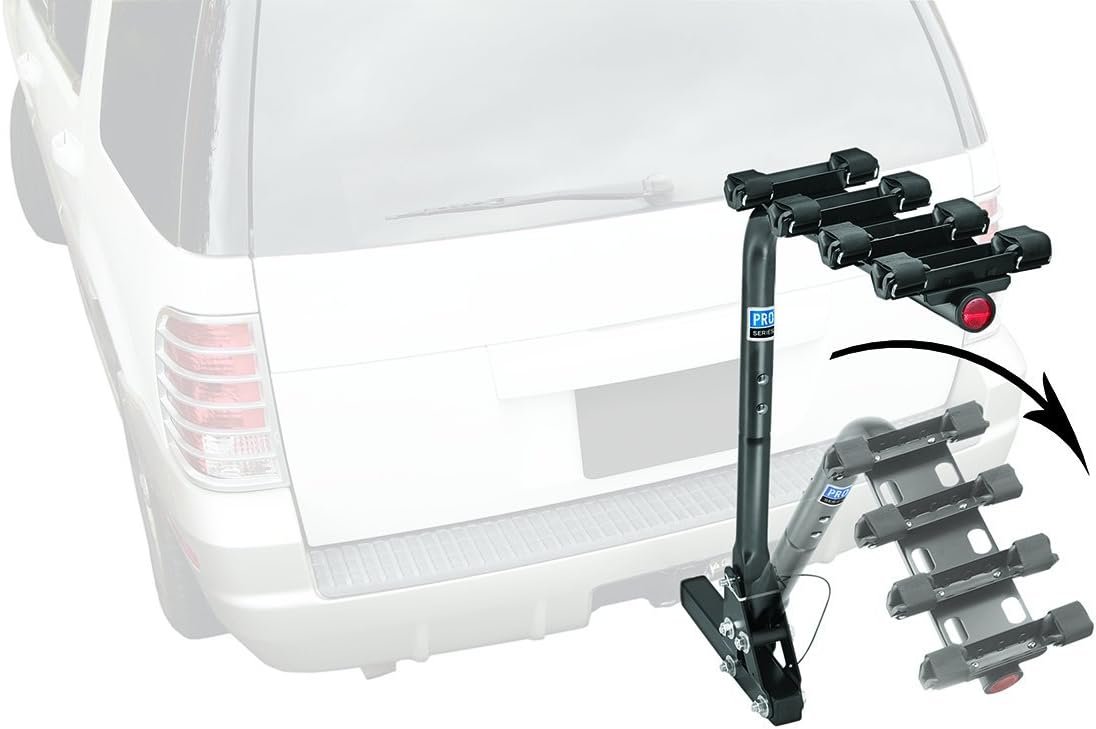 Pro Series 63124 4-Bike Carrier – Hitch Mounted Folding Bicycle Rack with Adjustable Cradles - Image 5