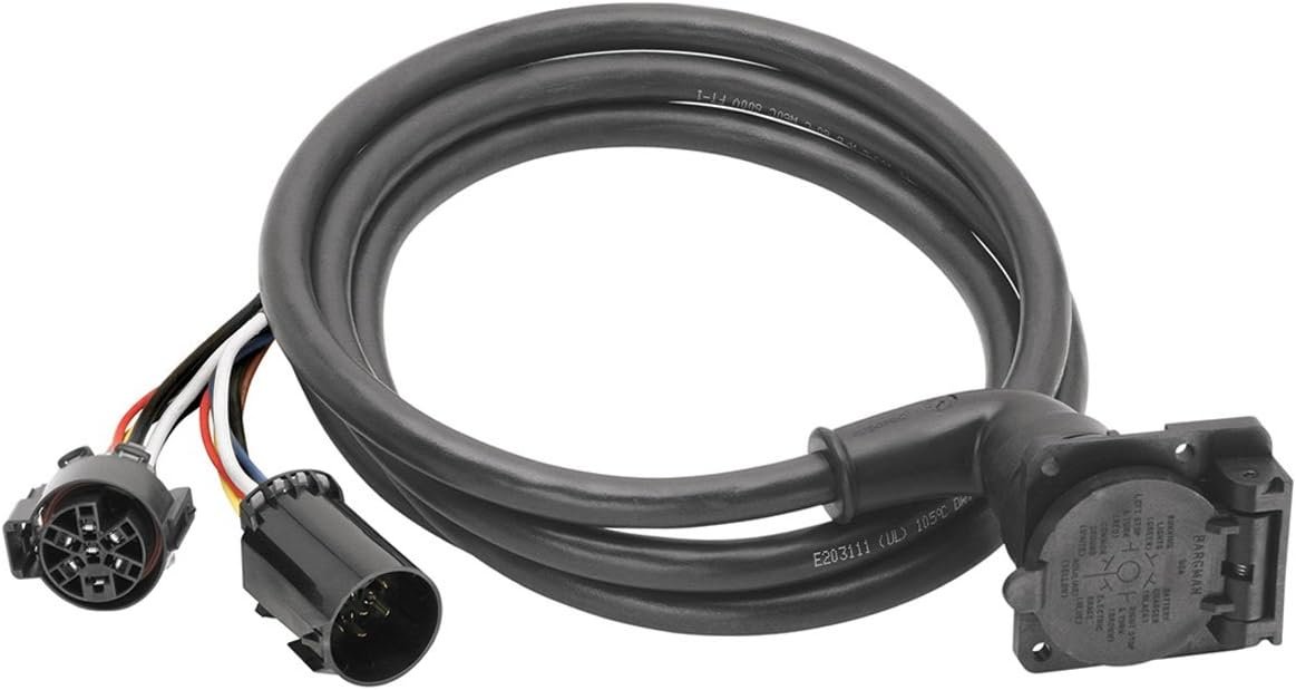 Bargman 54700-003 7-Way Fifth-Wheel Harness – 7 ft Cable, Vehicle-Specific Adapter, Pickup Bed Wiring - Image 2