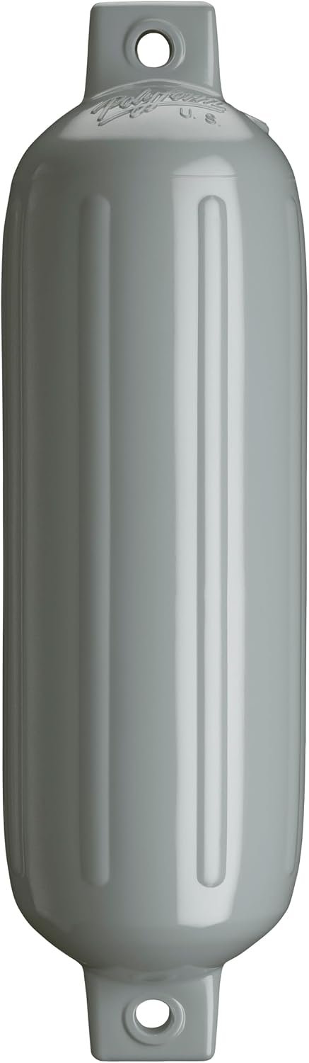 Polyform 75891521 Twin Eye Fender – 6.5 x 22 Inch Marine Dock Fender, UV-Resistant Vinyl