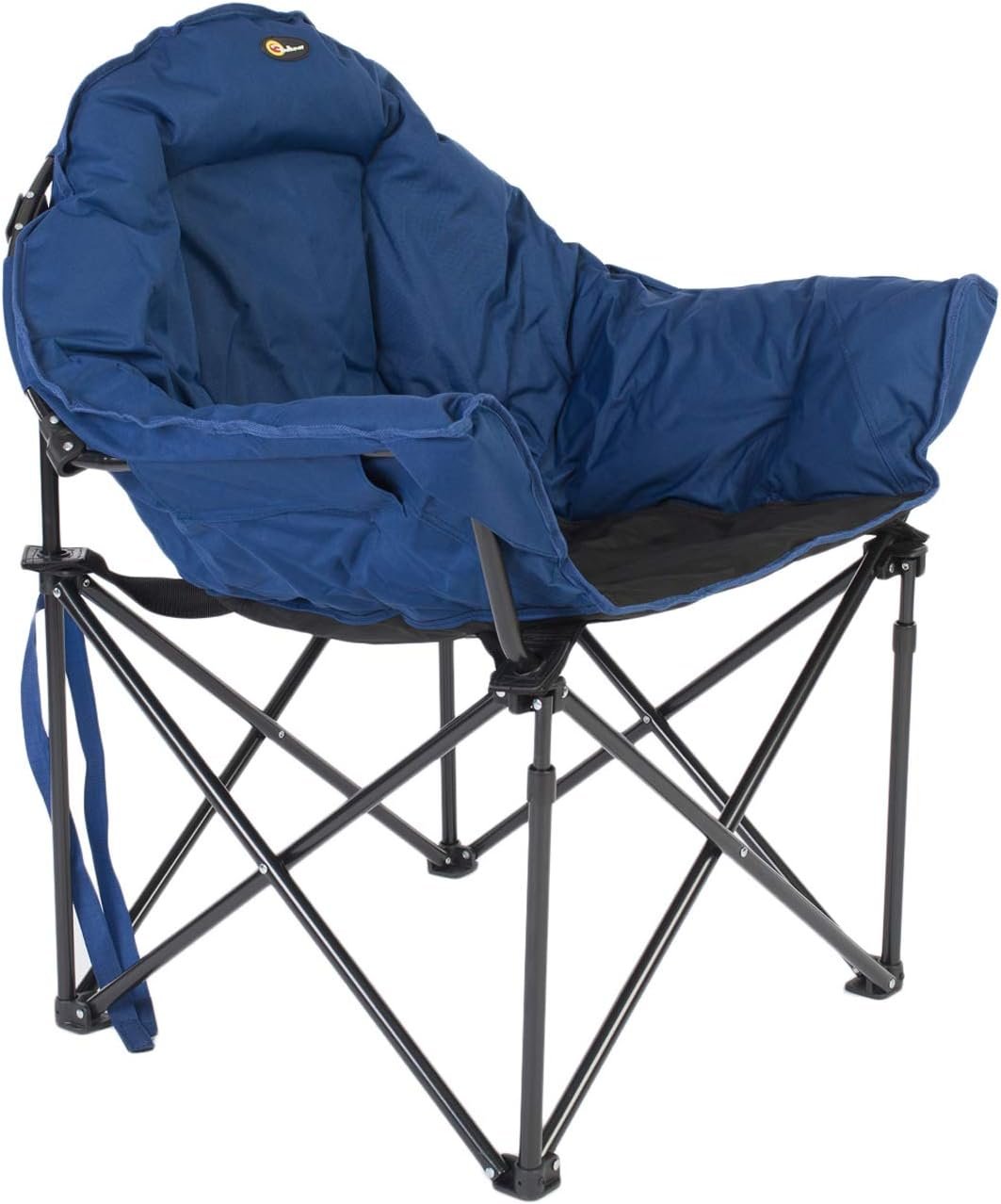 Faulkner 49575 Big Dog Bucket Chair – Blue and Black Folding Outdoor Camping Chair - Image 2