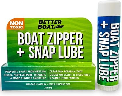 Sudbury 435 Zipper Wax – Marine Zipper Lubricant Stick for Canvas, Enclosures and Outdoor Gear