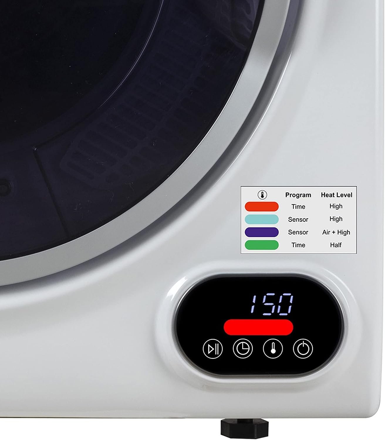Pinnacle 21852W Compact Short Dryer – 13 lb Capacity, Stainless Steel Drum, 23.5 x 21.5 x 27.5 in, White Finish - Image 6