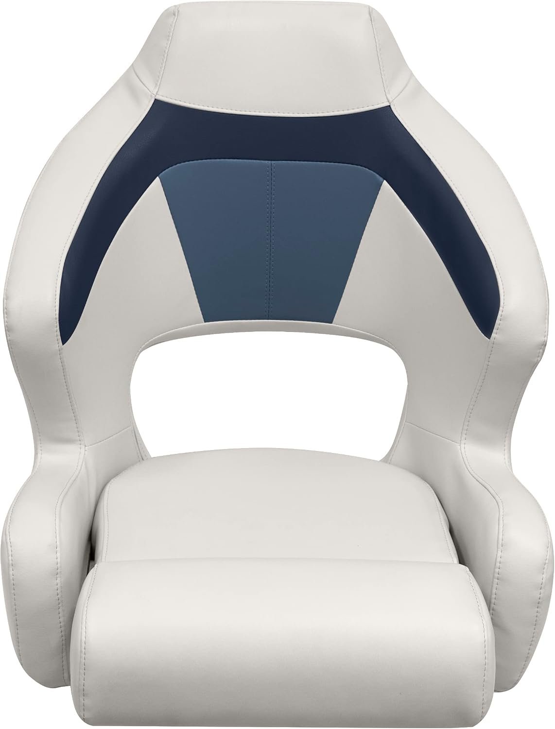 Wise BM3338-986 Premier Series Bucket Seat – Charcoal Gray & Red Marine Vinyl – 26in Contoured Boat Seat - Image 2