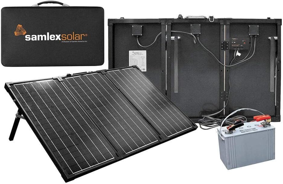 Samlex MSK135 Portable Solar Charging Kit – 135W Folding Solar Kit with Charge Controller and Battery Charging Capability