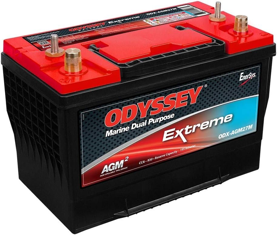 ODYSSEY ODX-AGM27M 27M-PC1750 Marine AGM Battery – 1150 MCA, 950 CCA and 175 Minute Reserve Capacity