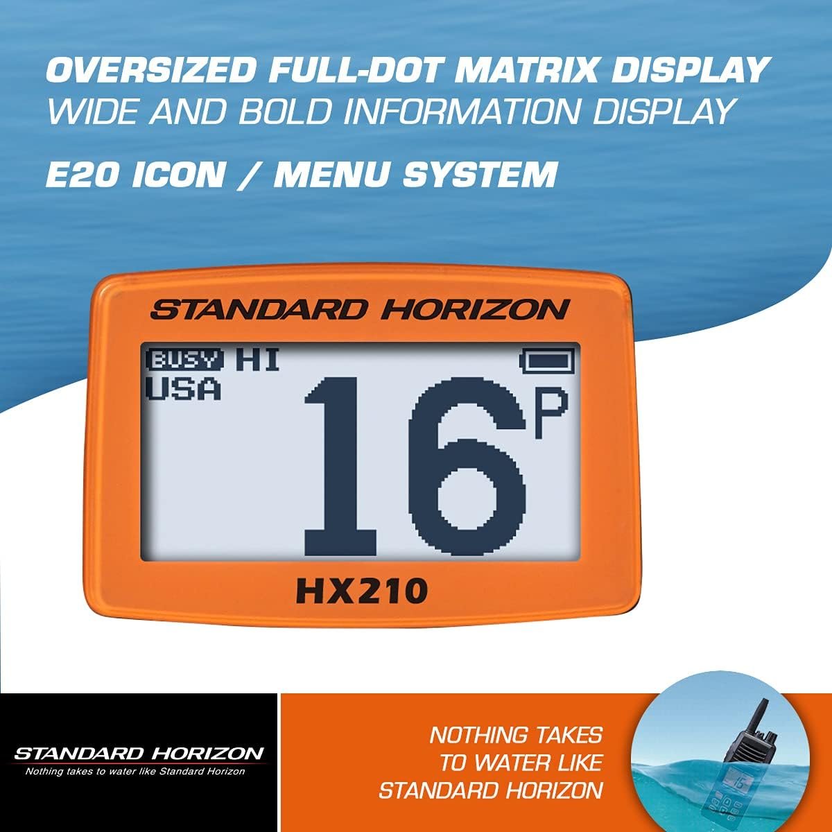 Standard Horizon HX210 Floating Handheld VHF Radio – 6W Marine Transceiver with IPX7 Waterproof Protection and Optional Speaker Mic Support - Image 3