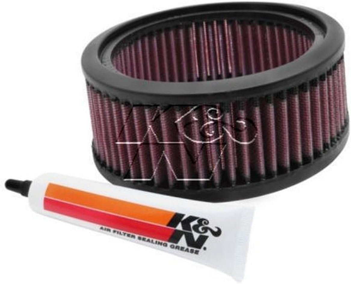 K&N E-3226 Round Air Filter – 6 in Outside Diameter, 4.625 in Inside Diameter, Washable Cotton Gauze Media