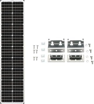Zamp Solar KIT1010 90-Watt Long Solar Expansion Kit – 58.3in Monocrystalline Roof Panel with Curved Airstream Mounting Feet