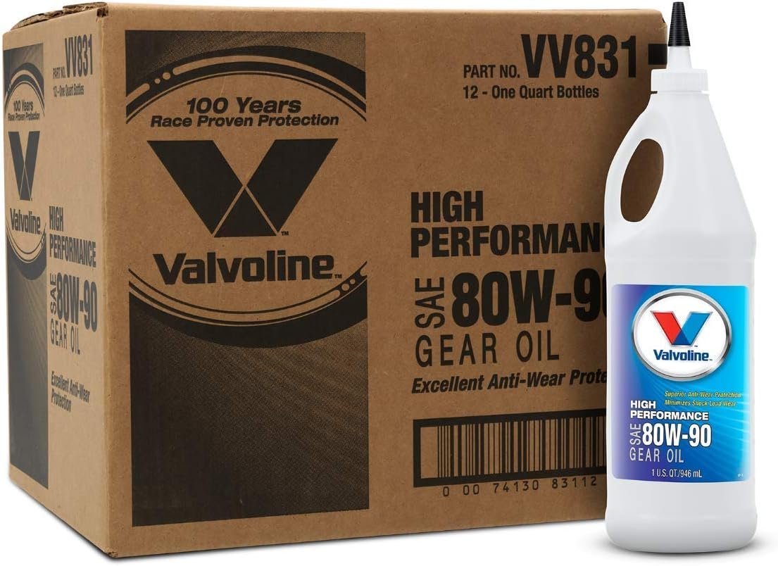 Valvoline High Performance 80W-90 Gear Oil 831 – API GL-5/GL-4 Protection, 1 Quart Bottle Case - Image 2