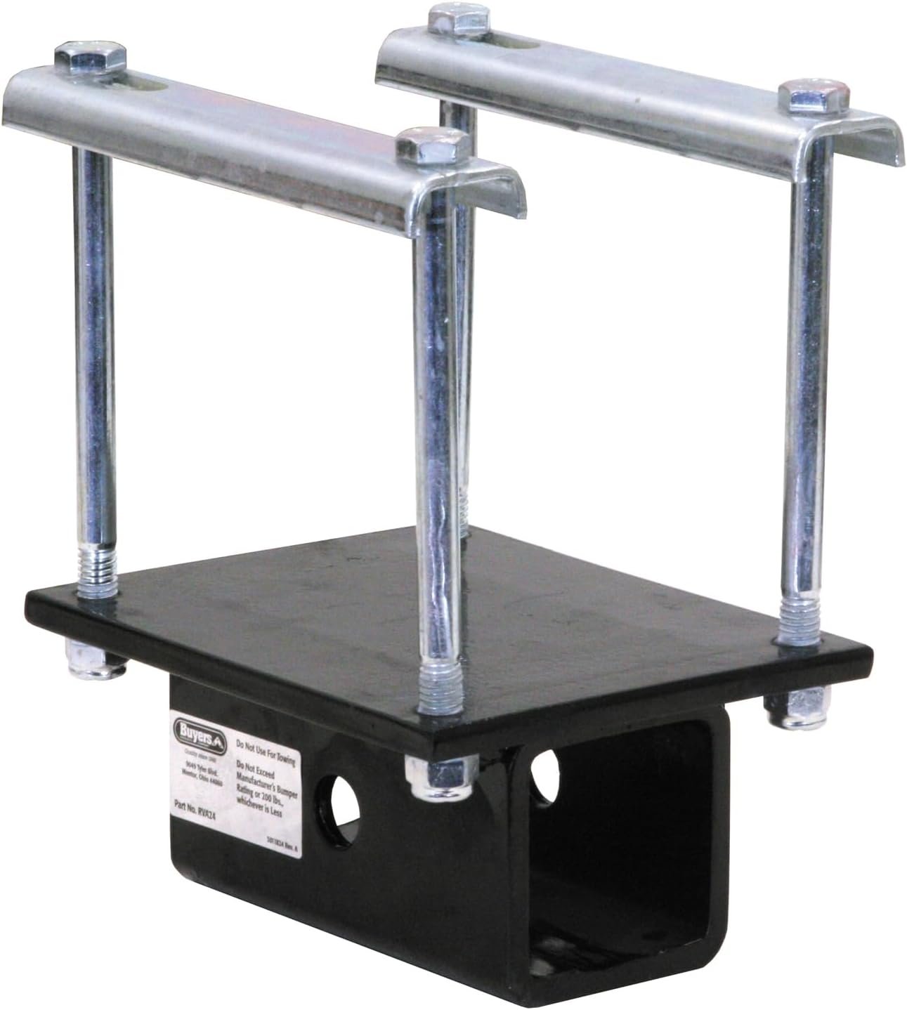 Buyers Products RVA24 RV Bumper Receiver Adapter – Fits 4in Square RV Bumpers with 2in Receiver Tube and 200 lb Tongue Weight - Image 2